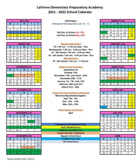 Capital Prep Calendar 2021